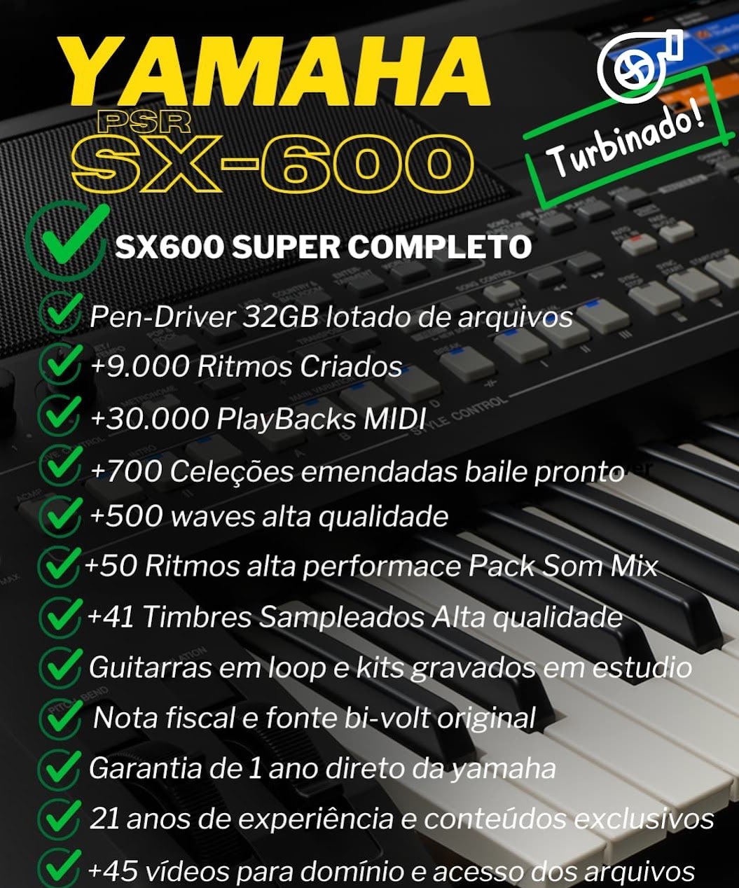 Teclado Yamaha SX-600 + Case | Seminovo Sem Uso - Imagem 4