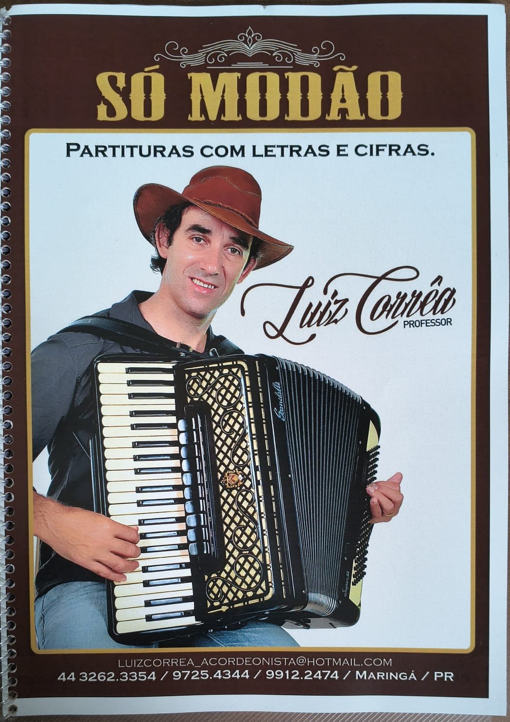 APOSTILAS, COM PARTITURAS, LETRAS E CIFRAS, COM MELHOR DO REPERTÓRIO P/ ACORDEON. - Imagem 2